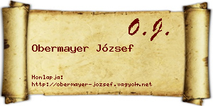 Obermayer József névjegykártya