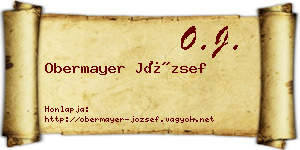 Obermayer József névjegykártya